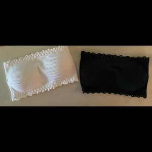 NEW set of 2 lace bandeau bras.